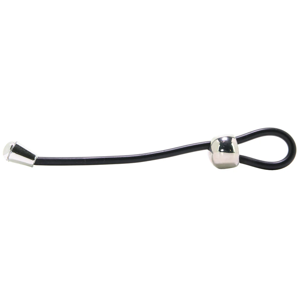 E-Z Cinch Silicone Lasso Cock Ring in Black - Image 4