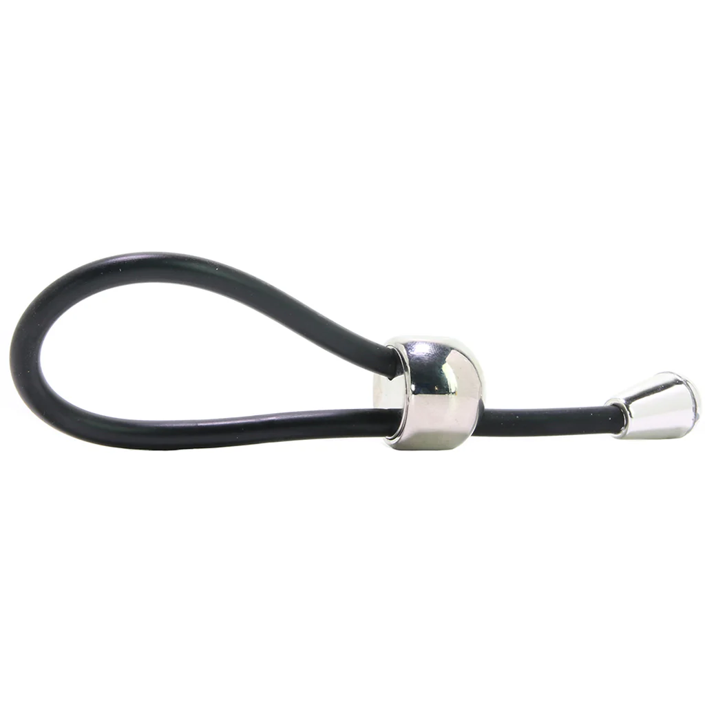 E-Z Cinch Silicone Lasso Cock Ring in Black - Image 5