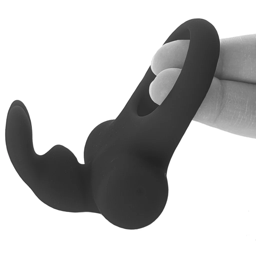 Frisky Bunny Vibrating Ring in Black Pearl - Image 4
