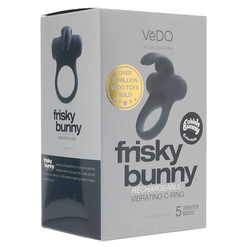 Frisky Bunny Vibrating Ring in Black Pearl - Image 6