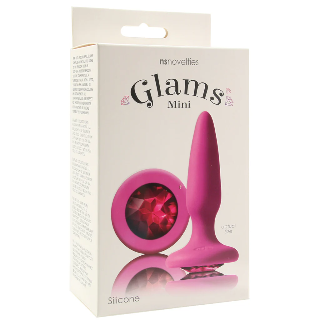 Glams Mini Pink Gem Silicone Butt Plug - Image 6