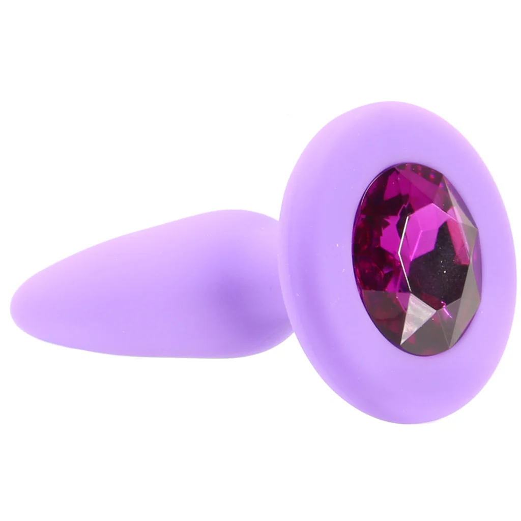 Glams Mini Purple Gem Silicone Butt Plug - Image 5