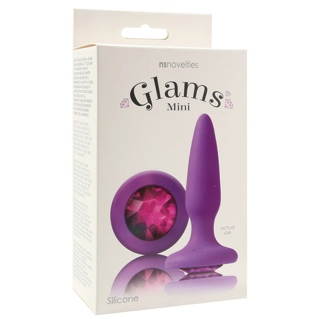 Glams Mini Purple Gem Silicone Butt Plug - Image 6