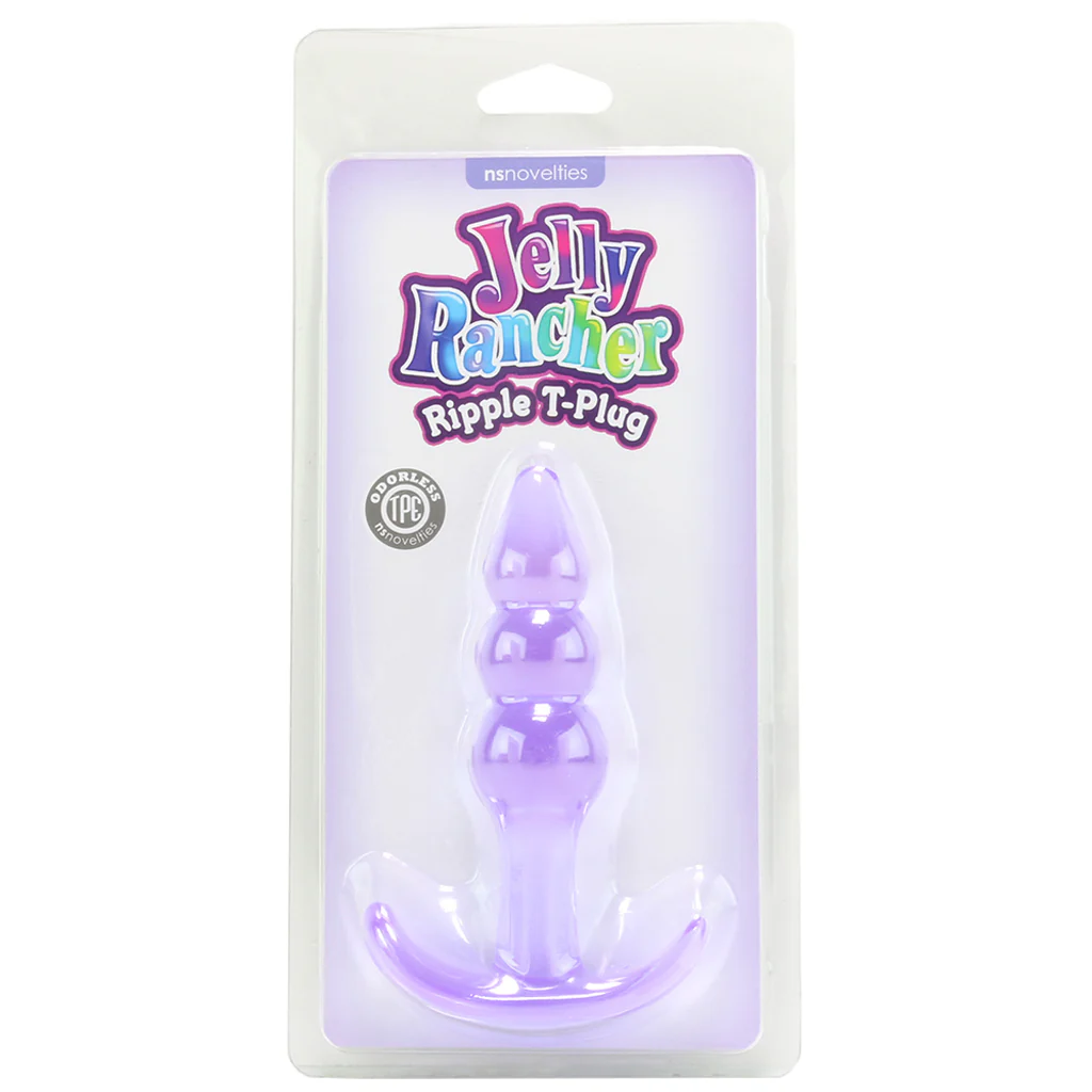 Jelly Rancher Ripple T Butt Plug in Purple - Image 6