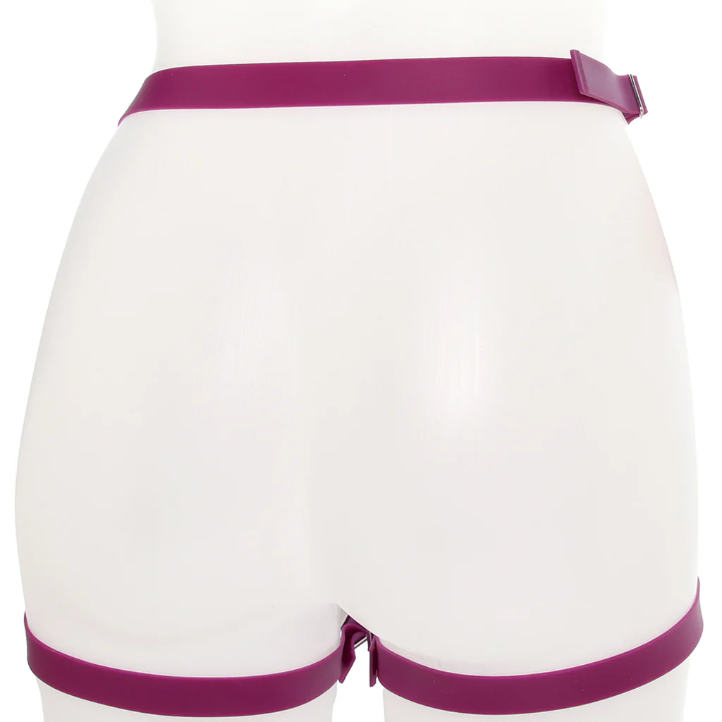 ME2 Rumbler Vibrating Silicone Strap-On in Purple - Image 5