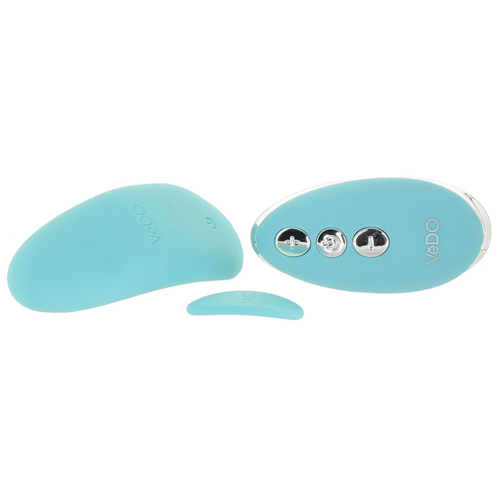 Niki Rechargeable Magnetic Panty Vibe in Turquoise - Image 3