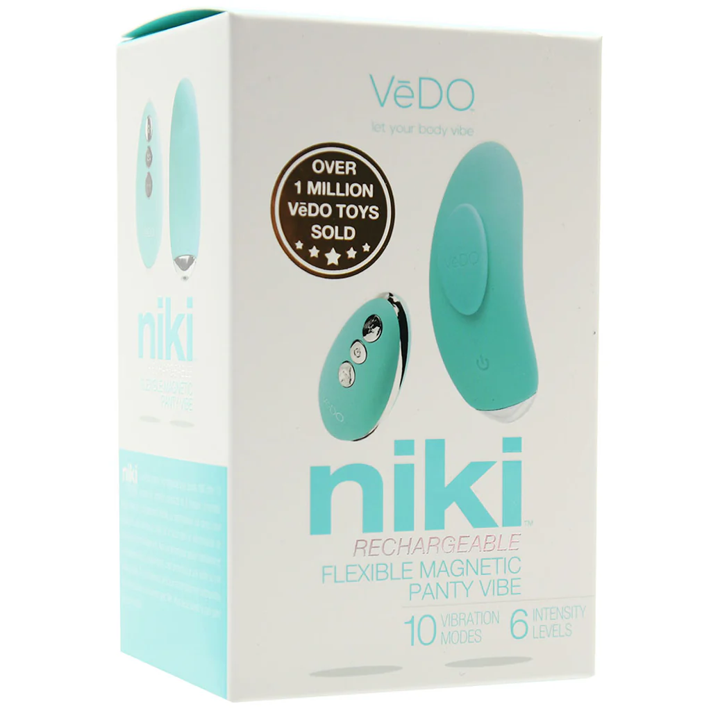 Niki Rechargeable Magnetic Panty Vibe in Turquoise - Image 6