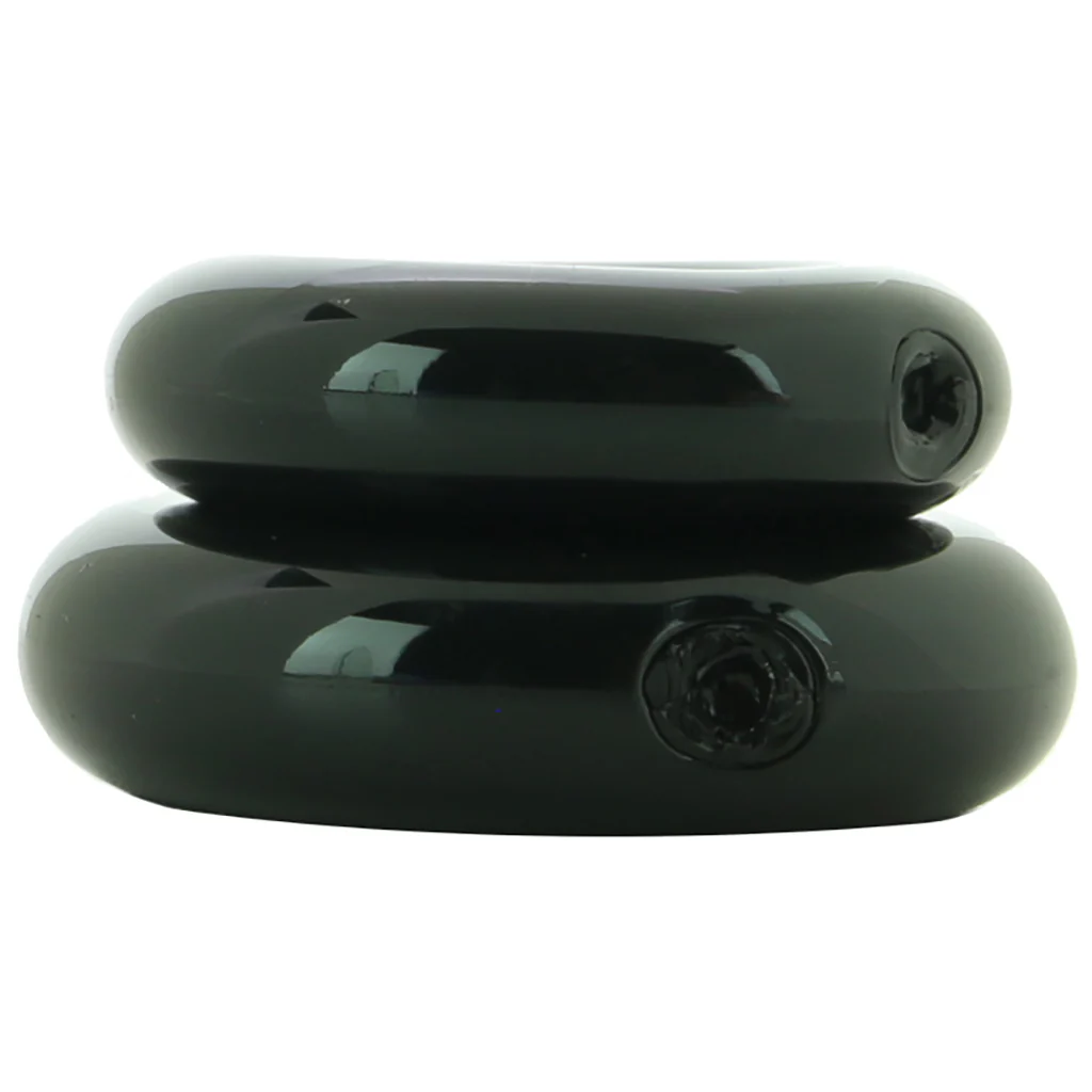 Renegade Double Stack Cock Rings in Black - Image 3