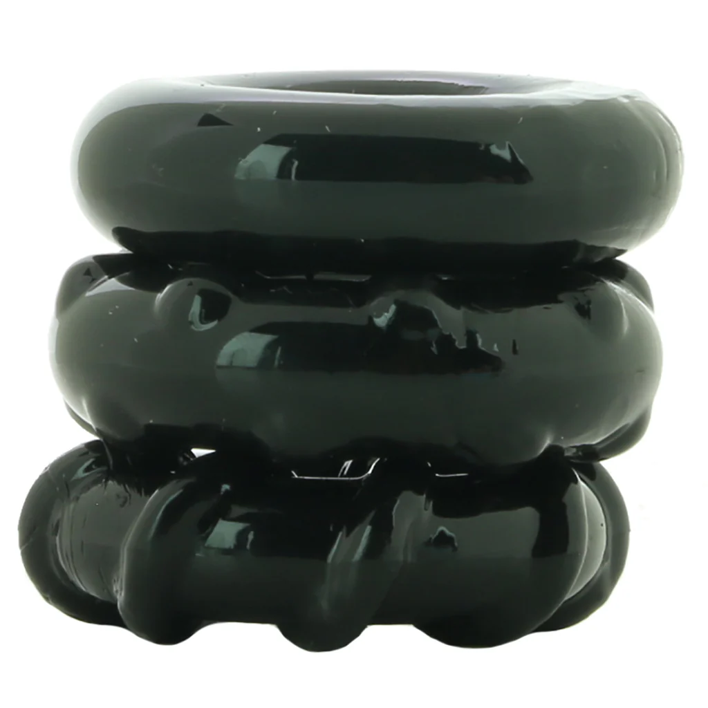 Renegade Dyno Cock Rings 3 Pack in Black - Image 4