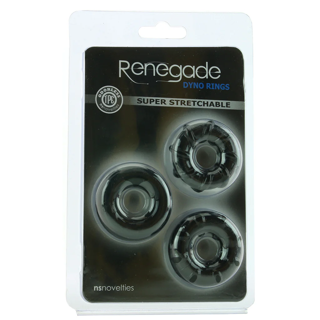 Renegade Dyno Cock Rings 3 Pack in Black - Image 6