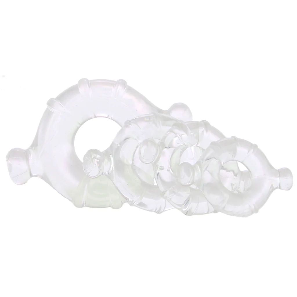 Renegade Vitality Cock Ring 4 Pack in Clear - Image 5