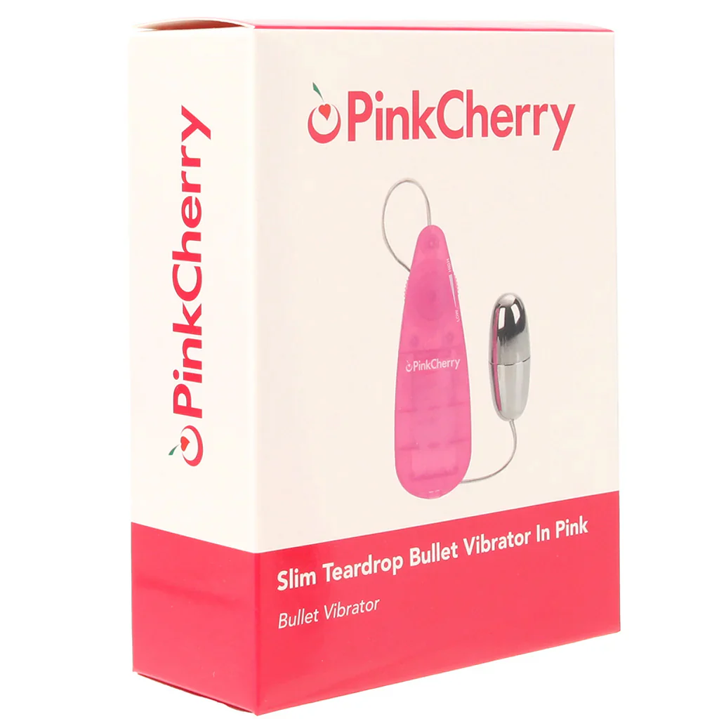 PinkCherry Slim Teardrop Bullet Vibrator in Pink - Image 9
